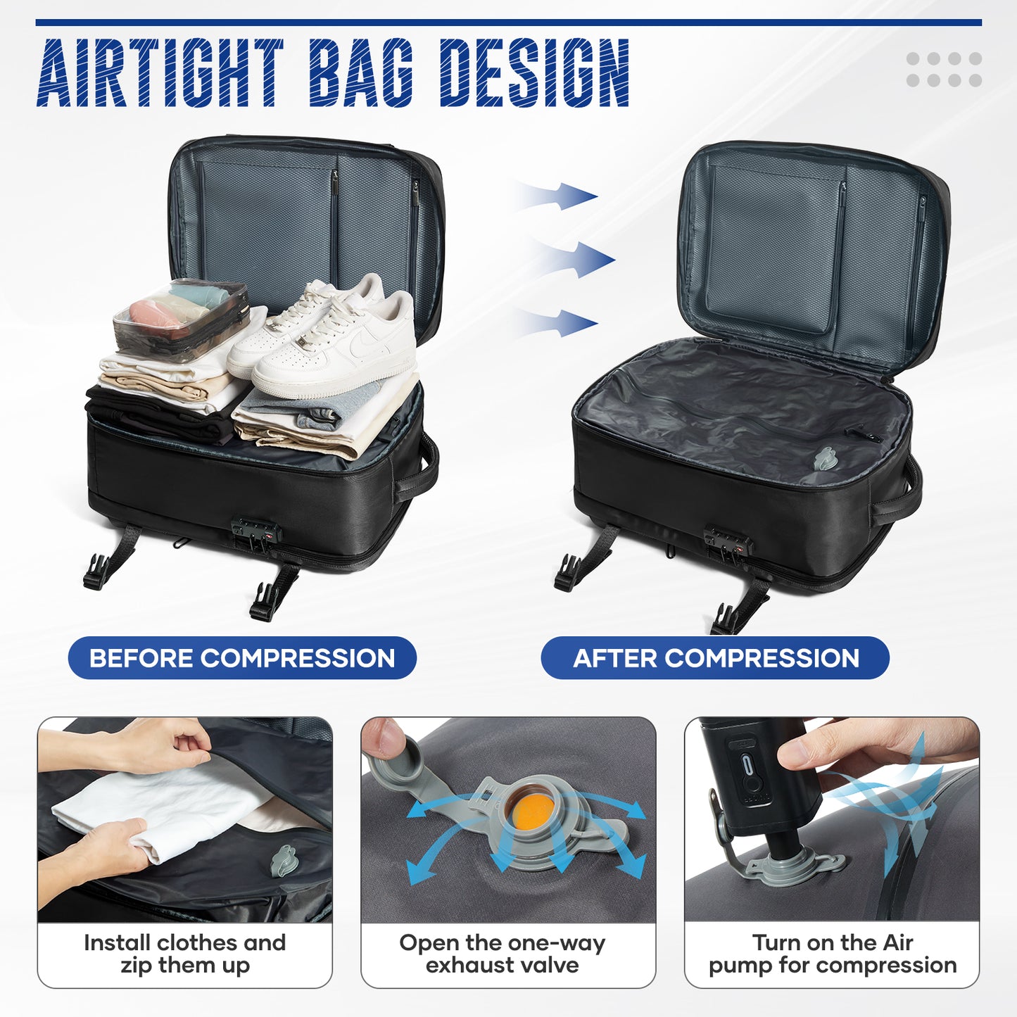 AIRX-Vacuum travel backpack - AIRX OFFICIAL