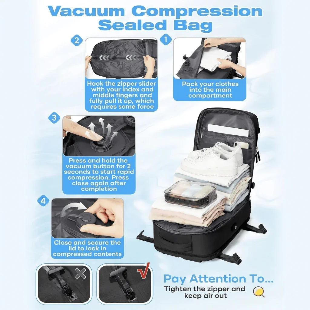 Airx® AM02 One-Touch Automatic Vacuum Backpack - Airx® OFFICIAL