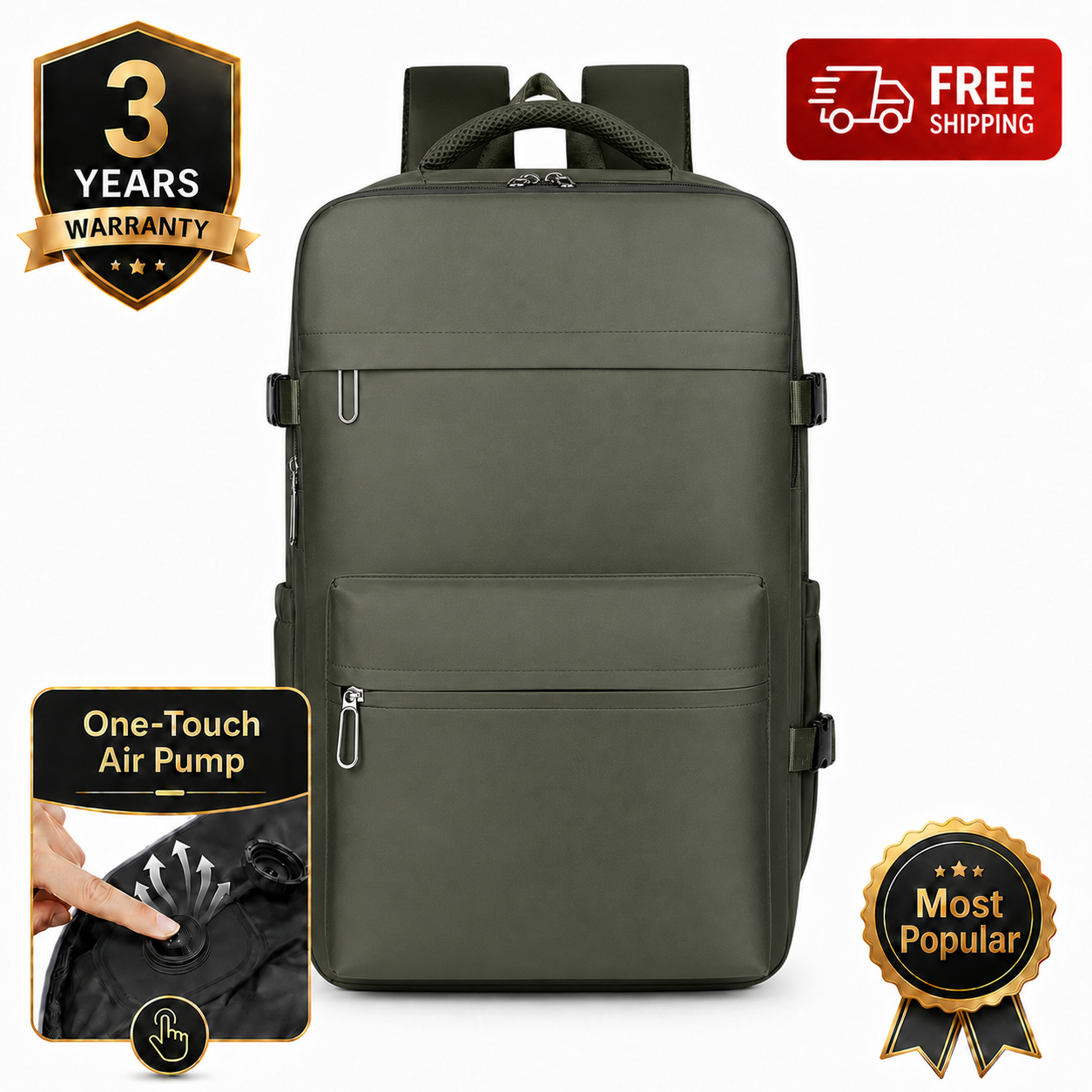 Airx® AM Pro One-Touch Automatic Vacuum Backpack 60L
