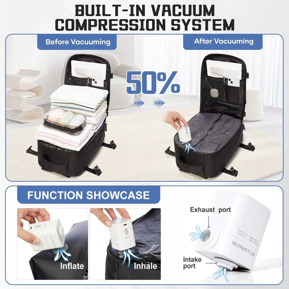 Airx® Cabin Vacuum Backpack - Airx® OFFICIAL