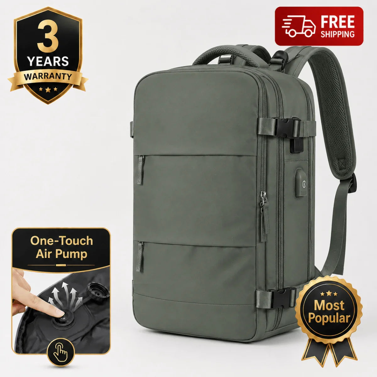 Airx® AM01 One - Touch Automatic Vacuum Backpack - Airx® OFFICIAL