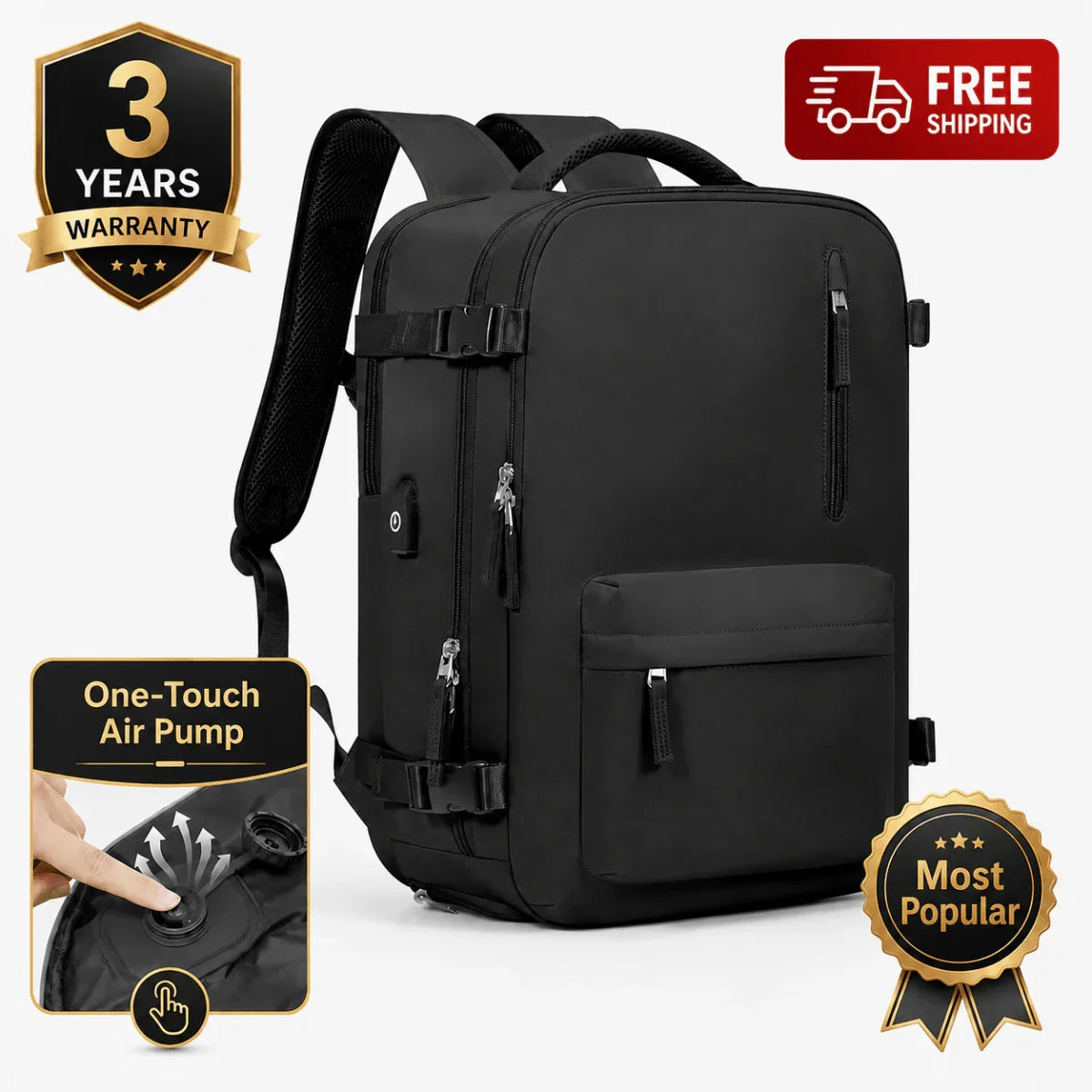 Airx® AM02 One - Touch Automatic Vacuum Backpack - Airx® OFFICIAL