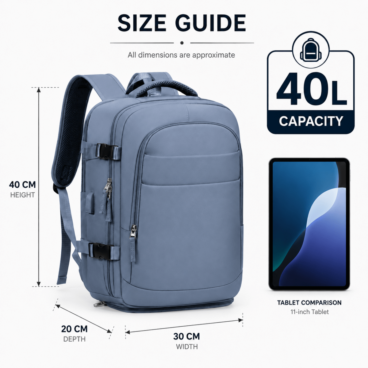 Airx® One - Touch Automatic Vacuum Backpack 40L Large Capacity - Airx® OFFICIAL