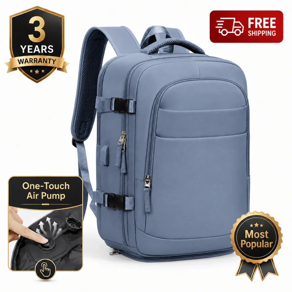 Airx® One - Touch Automatic Vacuum Backpack 40L Large Capacity - Airx® OFFICIAL
