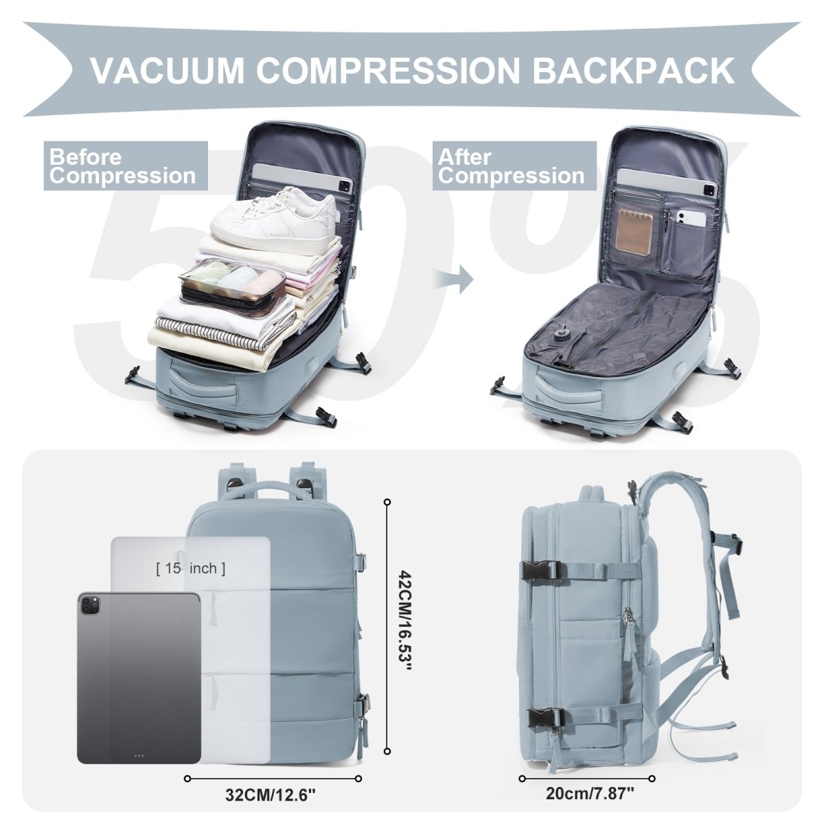 Airx® AM01 One-Touch Automatic Vacuum Backpack - Airx® OFFICIAL