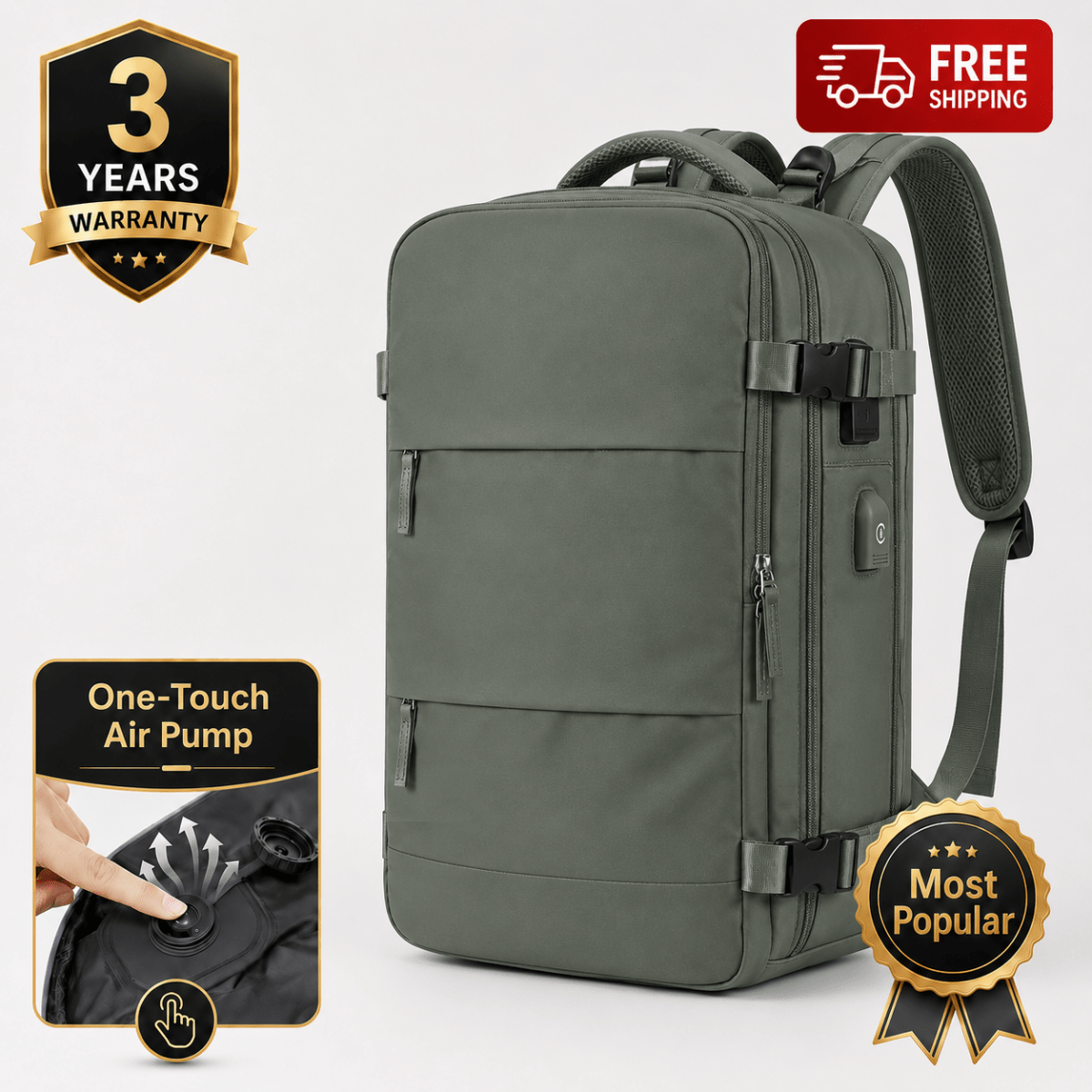 Airx® AM01 One - Touch Automatic Vacuum Backpack - Airx® OFFICIAL